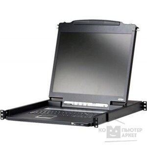 Aten CL1316N-ATA-RG Переключатель, электрон., KVM, 1 user консоль LCD 19quot; 16 cpu PS2 USB+VGA, с KVM-шнурами PS2