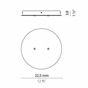 Panzeri XM03330.522.0002 Canopy for 2 fix. titan потолочный