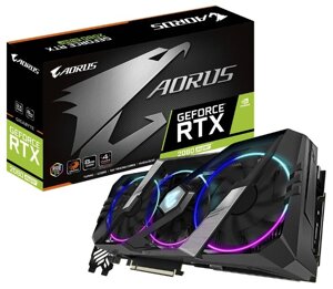 Видеокарта GIGABYTE AORUS GeForce RTX 2080 SUPER 1860MHz PCI-E 3.0 8192MB 15500MHz 256 bit 3xHDMI 3xDisplayPort HDCP