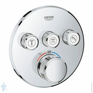 Смеситель Grohe Grohtherm SmartControl 29121000 термостат, 3 выхода, внешняя часть, хром