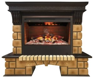 Камин RealFlame Stone Brick 26 AO с Helios 26 3D