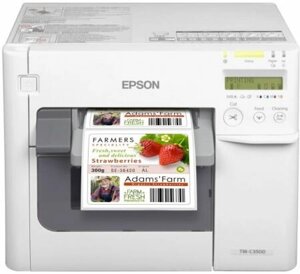 C31CD54012CD-Полноцветный струйный принтер Epson ColorWorks TM-C3500 для печати цветных этикеток, стикеров, билетов.