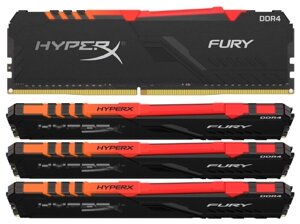 Оперативная память 16 ГБ 4 шт. HyperX Fury RGB HX436C17FB3AK4/64