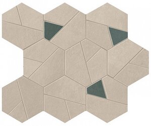 Керамическая мозаика Atlas Concorde A0QO Мозаика Керамогранит BOOST PRO Cream Mosaico Hex Blue 25х28,5 (м2)