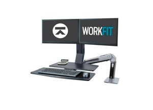 Настольное крепление для двух мониторов с рабочей поверхностью Ergotron WorkFit-A II (24-316-026)