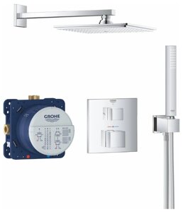 Верхний душ встраиваемый Grohe Grohtherm Cube 34741000 хром