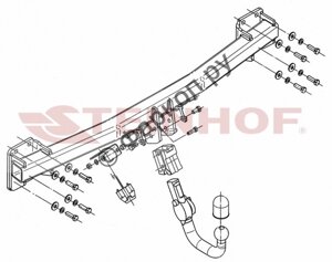 Фаркоп Steinhof для Volkswagen Touareg 2002-2010