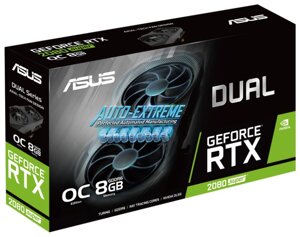 Видеокарта ASUS DUAL GeForce RTX 2080 SUPER 1650MHz PCI-E 3.0 8192MB 15500MHz 256 bit 3xDisplayPort HDMI HDCP EVO OC