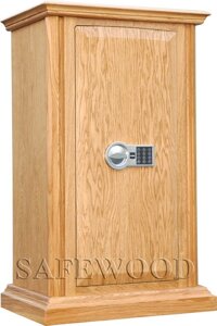 Сейф с отделкой деревом Safewood 112EL Flock Chrome