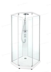 Душевая кабина Ido Showerama 10-5 Comfort 100х100х215 профиль белый прозрачное стекло