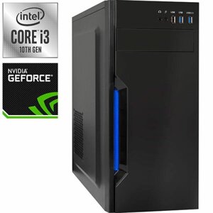 Компьютер PRO-2073766 Intel Core i3-10300 3700МГц, Intel H410, 4Гб DDR4 2666МГц, SSD 120Гб, HDD 1Тб, NVIDIA GeForce RTX