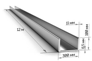 Швеллер 30У стальной 12 метров