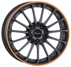 Колесный диск Breyton Magic CW 7.5x18/4x100 D56 ET48 Matt Grey with Orange Anodized Lip