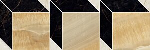 Мозаика облицовочная керамогранит Versace Marble 2408520_Mos. CubeNero-Oro-Bia ( м2)