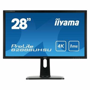 Монитор Iiyama 28quot; ProLite B2875UHSU-B1 черный TN+film LED 1ms 16:9 DVI HDMI M/M матовая HAS Pivot 300cd