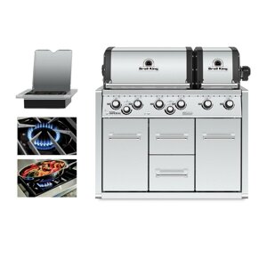 Встраиваемый газовый гриль BROIL KING Imperial S690XL с вертелом и конфоркой