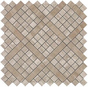 Керамическая мозаика Atlas Concorde Marvel Pro 9MVB Мозаика Travertino Silver Diagonal Mosaic 30,5х30,5 (м2)