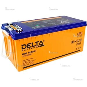 Аккумулятор DELTA DTM-12200 I (12В, 200Ач / 12V, 200Ah / вывод под болт M8) LCD дисплей (UPS серия)