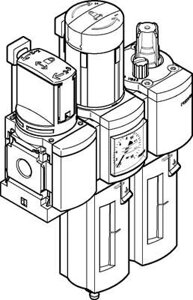 Блок подготовки воздуха, комбинация Festo MSB6N-1/2:C3J1M1-WP