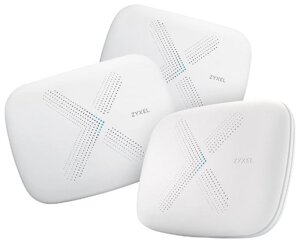 Роутер WiFi ZYXEL Multy X Kit 3 WSQ50-EU0301F набор из трех Wi-Fi машрутизаторов, AC3000, AC Wave2, MU-MIMO,