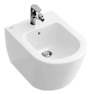 Биде подвесное Villeroy Boch Subway 2.0 540600R1 с вертикальным выпуском