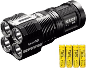 Комплект мощного фонаря Nitecore TM28 KIT с высокотоковыми аккумуляторами IMR