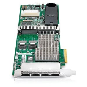 Контроллер HP Smart Array P812/1024MB с флэш BBWC, поддерживает уровни RAID 0, 1, 1+0, 5, 5+0, 6, 6+0, оснащен 24