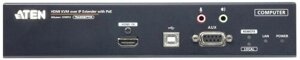 Удлинитель Aten KE8952T-AX передатчик, KVM USB HDMI+AUDIO+RS232, 10км при прямом подкл через SFP/неогранич. при подкл