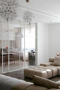 StarGlass перегородка лофт металл, стекло 120х250х4 см