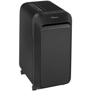 Уничтожитель бумаг Fellowes PowerShred LX221 черный (секр. P-5) / перекрестный / 20лист. / 30лтр. / скрепки / скобы /