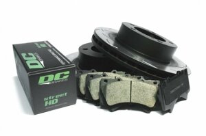 Комплект передний: Тормозные диски DBA 42722S T3 + колодки DC brakes sHD Toyota LC200, Lexus LX570