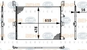 Радиатор кондиционера Hella 8FC351317661