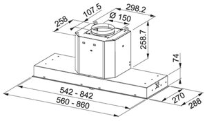 Встраиваемая вытяжка FRANKE FMY 908 BI WH