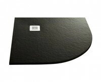 PLATO_BASE_NINETY_SLATE_ANG_NEGRO_90x90 Поддон Acquabella Base 90 x 90 см четверть круга, из искусственного мрамора с от компании MetSnab - фото 1