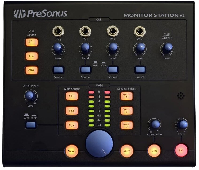 PreSonus Monitor Station V2 настольный контроллер управления мониторами, встроенный Talkback от компании MetSnab - фото 1