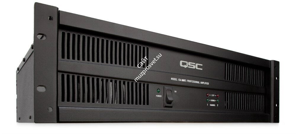 QSC ISA800Ti/Усилитель мощности;2х450Вт/8Ом; 2х650Вт/4Ом; 2х1200Вт/2Ом; 2х800Вт/100V; 20Hz - 20kHz/QSC от компании MetSnab - фото 1