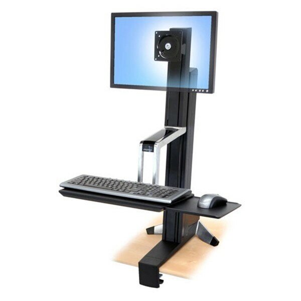 Рабочее место Ergotron 33-342-200, WorkFit-S, Single HD Sit-Stand Workstation от компании MetSnab - фото 1