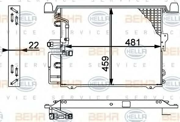 Радиатор кондиционера w463 (3) 200 Hella 8FC351317331 от компании MetSnab - фото 1