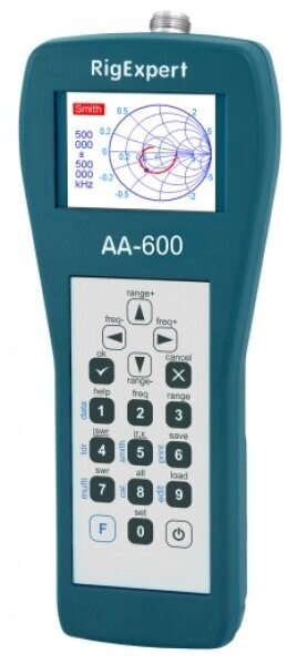 RigExpert AA-600, антенный анализатор портативный, 1-600 МГц от компании MetSnab - фото 1