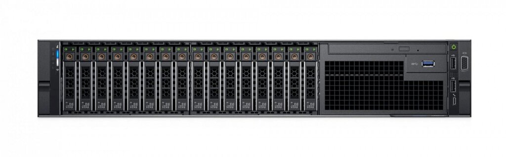 Сервер 2U DELL PowerEdge R740 Intel Xeon Silver-4210(2.2GHz) 13.75MB 16GB DDR4-2933 RDIMM 16-2.5quot; SAS iDRAC от компании MetSnab - фото 1