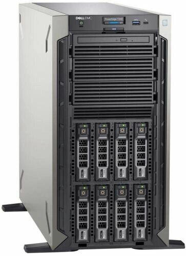 Сервер Dell PowerEdge T340 8LFF/1xE-2224 4.0GHz/1 x 16GB UDIMM/H330/1 x 1.2TB 12G 10K SAS/2xGE/495W/Bezel/ролики/iDRAC от компании MetSnab - фото 1