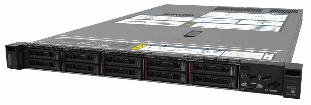 Сервер Lenovo TCH ThinkSystem SR530 Rack 1U, 1xXeon Silver 4208 8C (2.1GHz/30MB/85W), 1x16GB/2666MHz/2Rx8/1.2V RDIMM, от компании MetSnab - фото 1