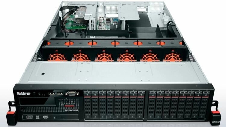 Сервер ThinkServer RD640 E5-2660v2 HPM Rack (2U)/2xXeon10C 2.2GHz (25Mb)/4x8GbRDIMM (LV)/Raid 710 w/FBWC (1Gb RAID от компании MetSnab - фото 1