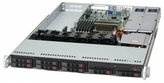 Серверный корпус 1U Supermicro CSE-113AC2-R706WB2 2x750 Вт чёрный от компании MetSnab - фото 1