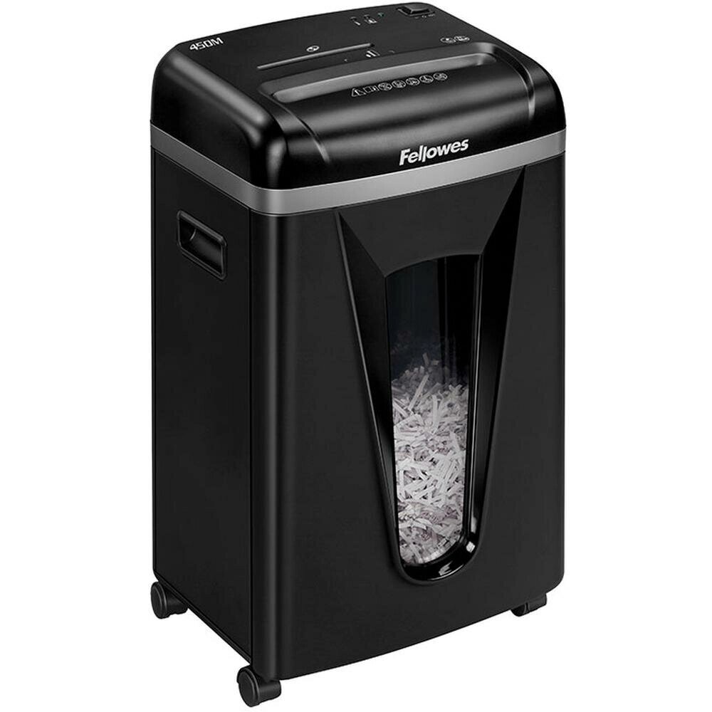 Шредер Fellowes MicroShred 450M (секр. P-5)/фрагменты/9лист./22лтр./скобы/пл. карты/CD от компании MetSnab - фото 1