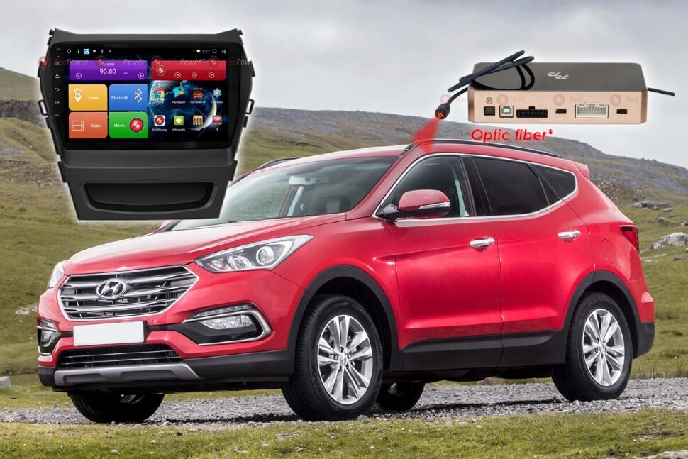 Штатное головное устройство RedPower 51208 R IPS DSP для Hyundai Santa Fe на android 8.1 от компании MetSnab - фото 1