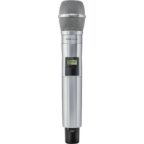 SHURE AD2/K9N G56 470-636 MHz Ручной передатчик системы Axient Digital с капсюлем KSM9. Цвет никель. RTD от компании MetSnab - фото 1