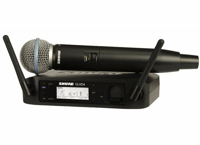 SHURE GLXD24E/B58 Z2 2.4 GHz цифровая вокальная радиосистема с капсюлем динамического микрофона BETA 58 от компании MetSnab - фото 1