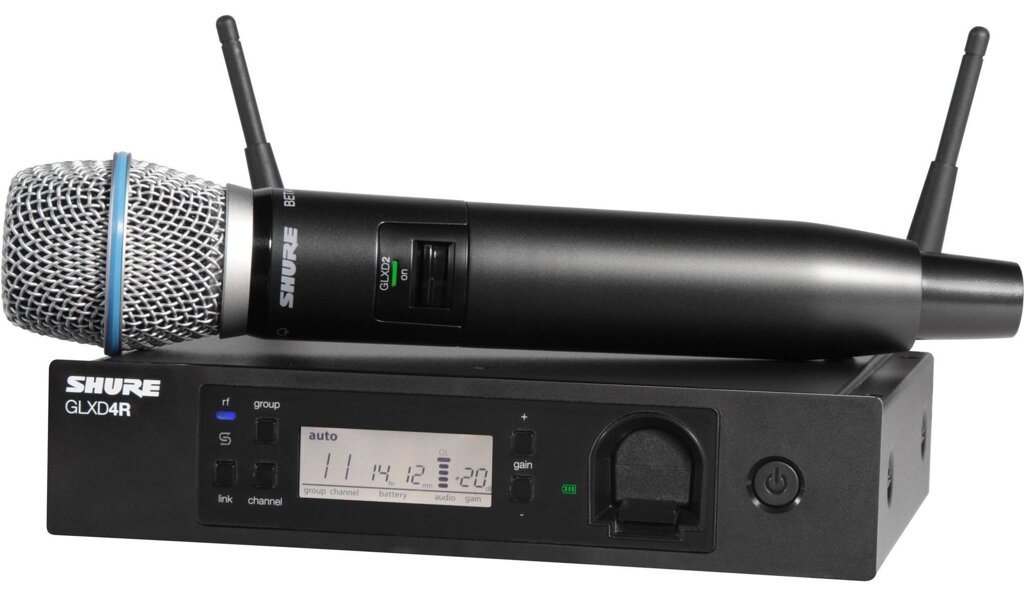 SHURE GLXD24RE/B87A Z2 2.4 GHz цифровая вокальная радиосистема с капсюлем микрофона BETA 87 от компании MetSnab - фото 1