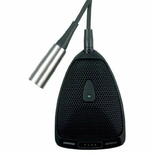 SHURE MX393/O плоский (поверхностный) конденсаторный всенаправленный микрофон с программируемым переключателем, черный от компании MetSnab - фото 1